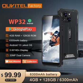 OUKITE WP32 4 ГБ + 128 ГБ 20-мегапиксельная двойная камера 6300 мАч 5,93 