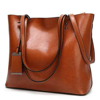 Кожаная сумка-ведро, простая сумка на двойном ремне, сумки через плечо для женщин 2023, Универсальная сумка для покупок, сумка для покупок